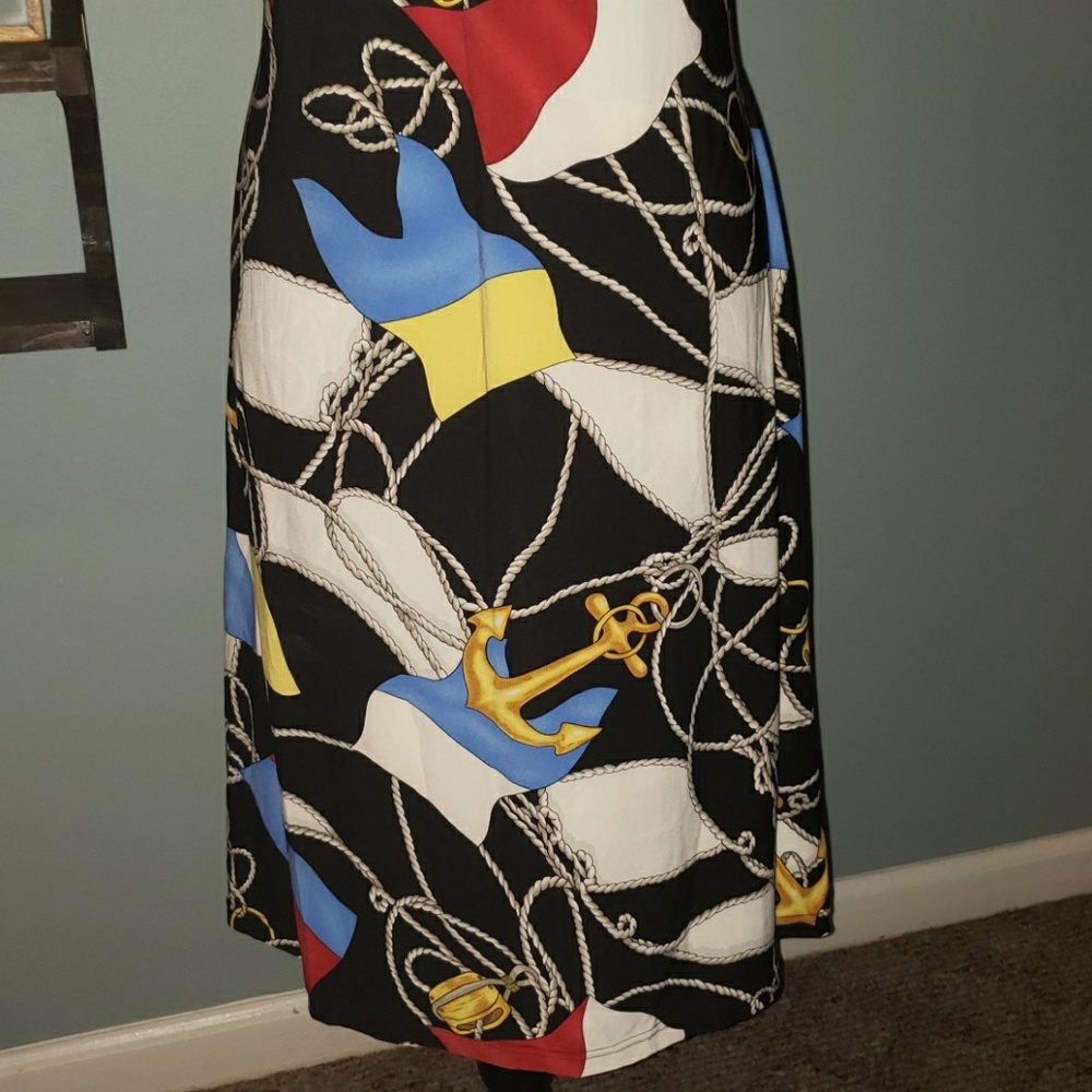 New Lauren Ralph Lauren Nautical Trapeze Dress Size Xlarge - Picture 10 of 13